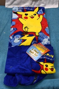2 PC Vintage 1999 Nintendo Pokemon Pikachu Franco Towel 22"x38" T-14 - Picture 1 of 5