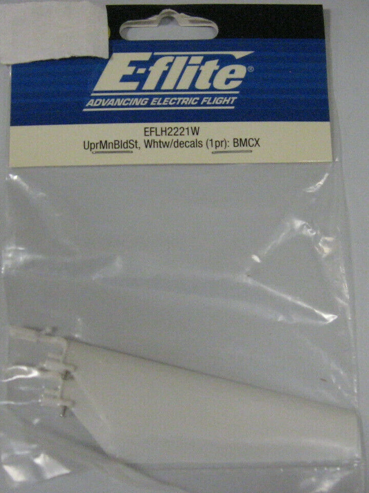 E-FLITE EFLH2221W UPRMNBLDST,WHTW/DECALS(1 PAIR): BMCX NEW NIP - Image 1 of 1