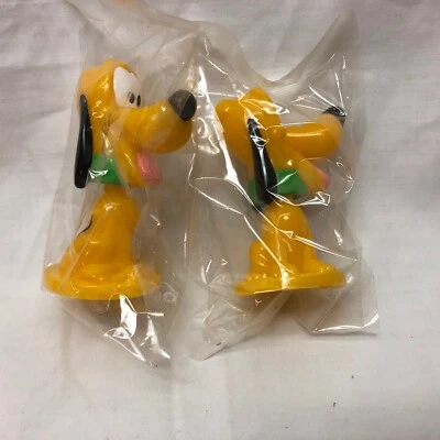 2 Disney Pluto Dog Bobble Head Kellogg's Cereal Premium Surpresa Brinquedo Novo na embalagem - Imagem 1 de 4