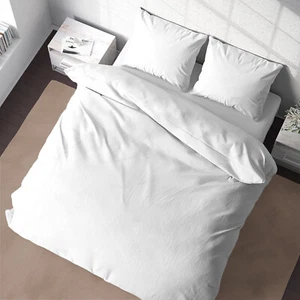 100% Cotton Soft Luxurious Duvet Cover White Solid Twin Size - Picture 1 of 3