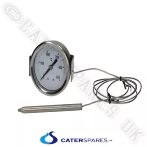 UNIVERSAL PIZZA OVEN THERMOMETER TEMPERATURE DISPLAY CLOCK 60MM DIAMETER 0-500oC - Picture 1 of 12