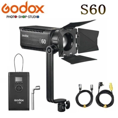 Godox S60 60W Focusing LED Light Photography Adjustable Spotlight With Barn Door - Image 1 of 4
