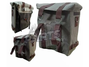 Military Pannier Grey Bags Pair Fit For Royal Enfield Classic 350cc 500cc - Picture 1 of 1