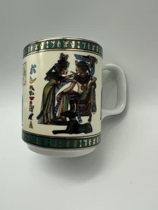 Fathi Mahmoud Egyptian Coffee Mug-cup with Hieroglyphics - Picture 1 of 5