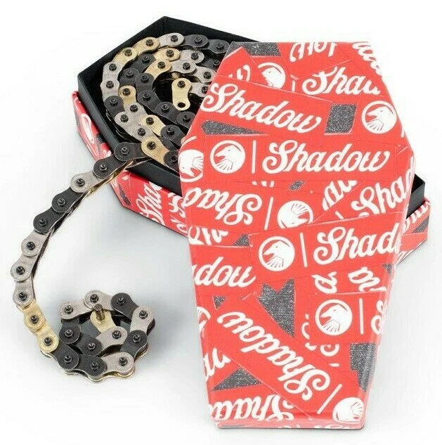 SHADOW CONSPIRACY INTERLOCK V2 HALF LINK CHAIN BMX BIKE 1/8" GOLD BLACK SILVER - Image 1 of 4