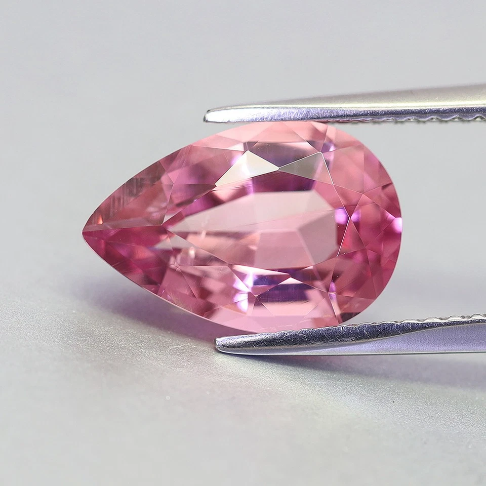 3.06Cts Natural Unheated Pear Cut Fabulous Rosewood Pink Tourmaline From Nigeria - Image 1 of 1