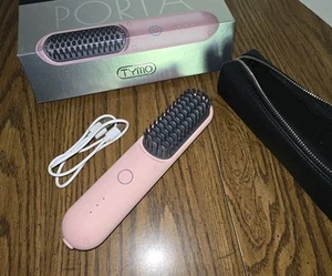 TYMO Porta Mini Akku Haarglättungsbürste & Styling Heißkamm (rosa) - Bild 1 von 10