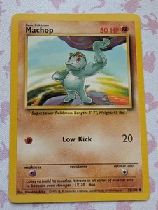 Pokémon TCG Machop Base Set 52/102 Regular Common - Picture 1 of 2