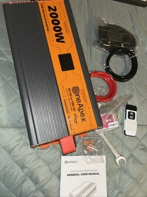 2000W Pure Sine Wave Power Inverter 12V DC to 120V AC Off Grid not working - Image 1 of 4