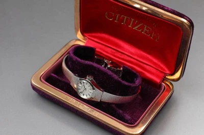 Vintage 1972 [Near MINT w/ Box] CITIZEN Cal.6700 21J Manual Ladies Watch JAPAN - Image 1 of 4