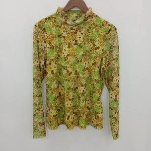 Ted Baker Printed Mesh Top UK 14 NWT Yellow Multi 'Lennix' RMF09-SM - Picture 1 of 7