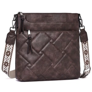 Quilted Crossbody Bags for Women Trendy,Vegan Leather Medium Shoulder Handbag... - Picture 1 of 7