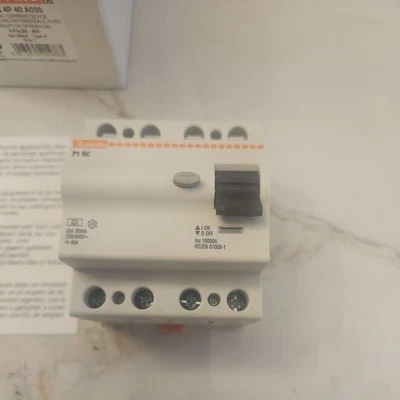 Lovato Type AC RCD  P1RC4P40AC030  30mA RCCB, 40A, 3P+N Pole,  - Image 1 of 3