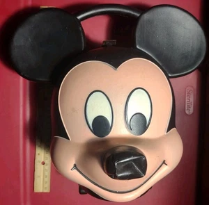 Seltene Vintage Mickey Mouse Kunststoffkopf Brotdose  - Bild 1 von 5
