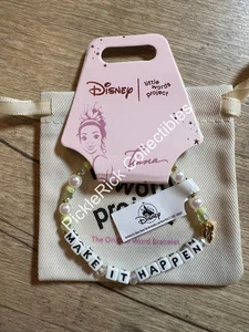 Disney Parks Bracelet 2025 Little Words Project Tiana Make It Happen With Pouch - Picture 1 of 3
