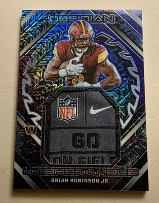 2023 Panini Obsidian Brian Robinson Rookie Unbreakable /5 Nike NFL On Field Logo - Image 1 of 4