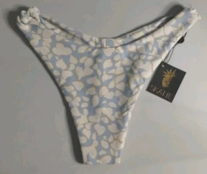 Parte inferior de natación Skatie Suzanne Nantucket azul claro y crema nueva con etiquetas XL - Imagen 1 de 8