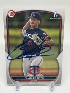 CHARLEE SOTO RC SIGNED 2023 1ST BOWMAN DRAFT BD-9 Minnesota Twins - Picture 1 of 3