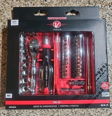 Craftsman V-Series 1/4 Inch Drive Metric 6-Point Tool Set, 38 Pieces. - Image 1 of 3