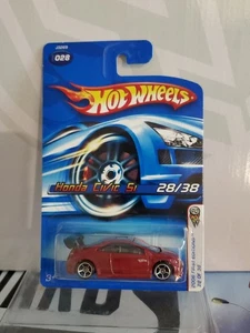 Hot Wheels 2006 First Editions #28/38 Honda Civic Si Dark Red OH5 Wheels - Picture 1 of 5