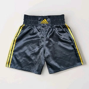 ADIDAS Boxing Glanz Shorts M Sport Vintage schwarz Muay Thai Kampf Retro Gym - Bild 1 von 20
