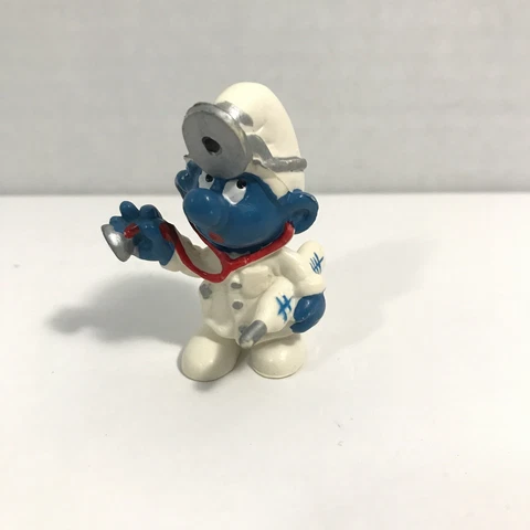 Doctor Smurf Vintage Figure PVC Toy 1978 Figurine Schleich Peyo Cover