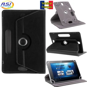 Etui Housse universelle tablette 10 pouces rotation 360° effet cuir noir - Photo 1/1