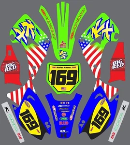 Graphics for 2003-2012 Kawasaki KX KX 250 KX250 Decal Old school flag - Picture 1 of 1