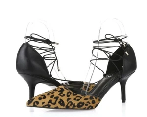 Topshop Animal Print Leather Shoes Heels UK5 EUR38 US7.5 - Picture 1 of 4
