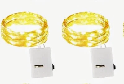 LED String Light, 2M 20 LED Fairy Lights X2 Battery Operated, Warm White. - Image 1 of 4