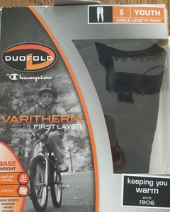 DUOFOLD JUNIORS YOUTH BASE WEIGHT FIRST LAYER, ANKLE LENGTH PANTS, BLACK, SMALL - Picture 1 of 5