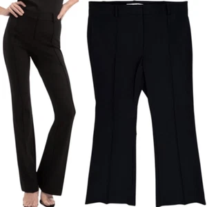 Veronica Beard High Rise Hibiscus Scuba Pant Trousers in Black Women's Size 16 - Picture 1 of 16