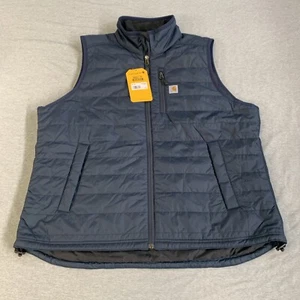 NUEVO Chaleco Carhartt Rain Defender Para Mujer 2XL OV2286-W Cremallera Completa Calce Relajado Azul - Imagen 1 de 17