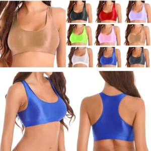 Damen Trägershirt Modern T-Shirt Sommer BH Slim Tops Gym Crop Top Aktiv Kostüm Tee - Bild 1 von 92