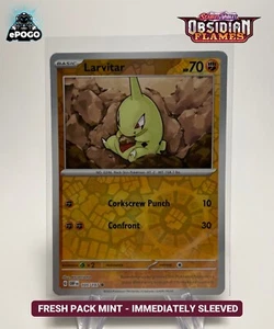 Larvitar 105/197 Reverse Holo Pokemon TCG: Obsidian Flames MINT SHIPPED TODAY - Picture 1 of 2