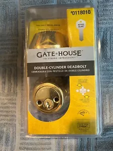 New- Gate House -double cylinder deadbolt -polished brass - Picture 1 of 1