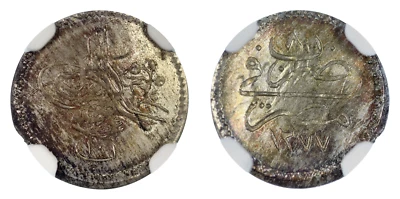 EGYPT - OTTOMAN, SILVER 10 PARA SULTAN ABDUL AZIZ 1277/8 AH NGC MS 66 (EL) ,RARE - Image 1 of 3