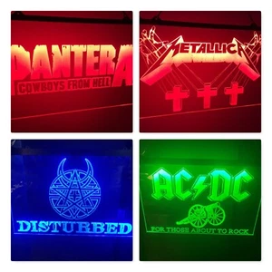 heavy metal led neon sign ~ man cave ~ music studio - Picture 1 of 9