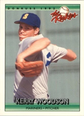 1992 Donruss The Rookies Kerry Woodson RC Seattle Mariners #127 Baseball Card - Image 1 of 2