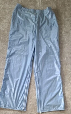 DISCO COOL IT baby blue WIND PANTS Shiney Leather Look Decade costume THEATER XL - Image 1 of 4