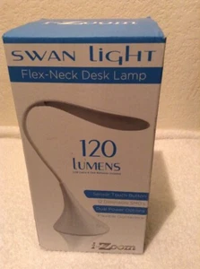 Brand New SWAN LIGHT Flex-Neck Desk Lamp, 120 Lumens, White - Picture 1 of 5
