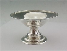 LIBERTY & CO SOLID SILVER ARTS & CRAFTS SMALL PEDESTAL BOWL