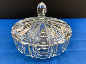 Old Cafe Clear Candy Dish With Lid - Depression Glass Anchor Hocking - 1930's - Picture 1 of 9