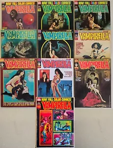 Vampirella Comic Book #25-32, 34, 35 Warren Publishing Lot-10 - Picture 1 of 23