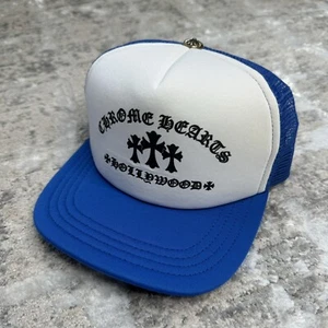 Chrome Hearts King Taco Triple Cross Trucker Hat ‘blue’ - Picture 1 of 9