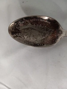 Court Of State Building Chicago 1933 Century Of Progress Silver Plated Spoon - Picture 1 of 6