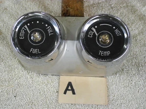 1957 DeSoto Firedome - used instrument gauges - amp, fuel, temp, oil - Picture 1 of 16