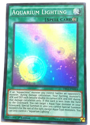 Yugioh - Aquarium Lighting - Set DRL2-EN044 - NM 1st Edition - SUPER RARE CARD - Image 1 of 3