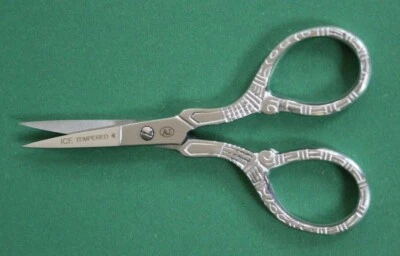 Fadenschere Nähschere Nostalgie Schere Bastelschere silber 10,5 cm - Bild 1 von 4