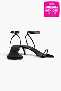 RRP€498 ISABEL MARANT Leather Strappy Sandals US6 UK3 EU36 Wrap Rhinestone - Imagen 1 de 7
